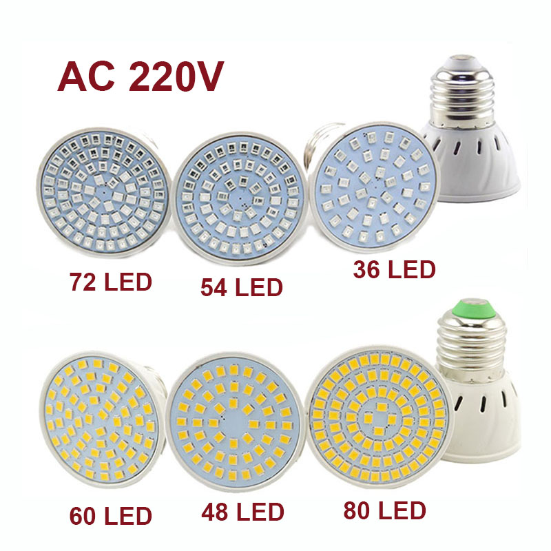 Plant Grow Light Full Spectrum - Светодиодная лампа для растений E27, для