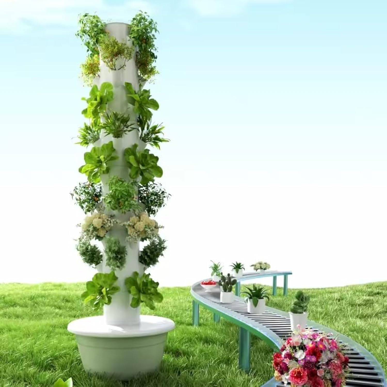 Hydroponic Tower - Вертикальная гидропонная аэропонная башня для выращивания